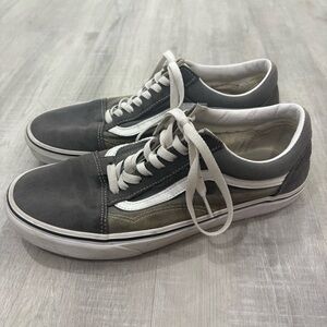 Vans Old School Low Canvas Skateboarding Shoes Grey Womens 11.5 /Mens 10